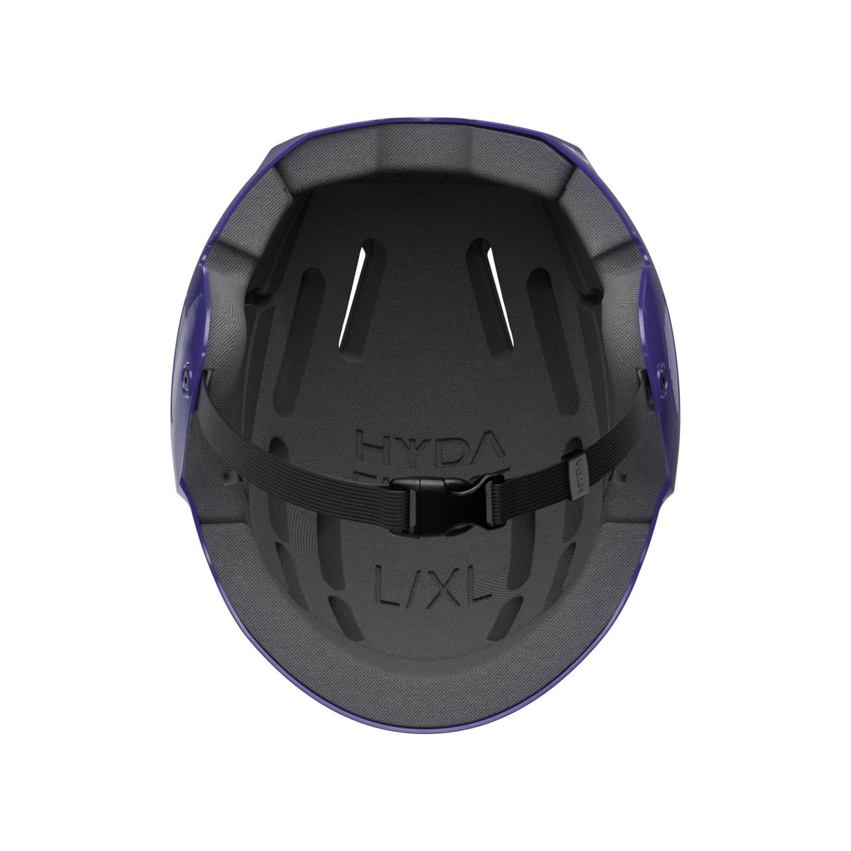 HYDA Coanda Core Wassersport Helm in Dunkelblau mit grauer Polsterung, Draufsicht Innenansicht
