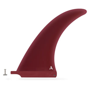 ROAM Surfboard Single Finne Flex US Box, Bordeaux-Rot, flexible Flosse mit US Box System, Seitenansicht