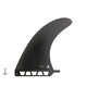 Roam Delpero Pro Single Fin US Box, schwarz, Seitenansicht mit markanter Finnenform und Befestigungssystem