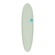 Torq TET V+ MOD Fun Surfboard in Mint-Grün, Draufsicht auf das komplette Board mit blauem Torq-Logo