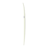 Torq TET Longboard in Creme, schlankes Design mit geschwungener Form, Seitenansicht