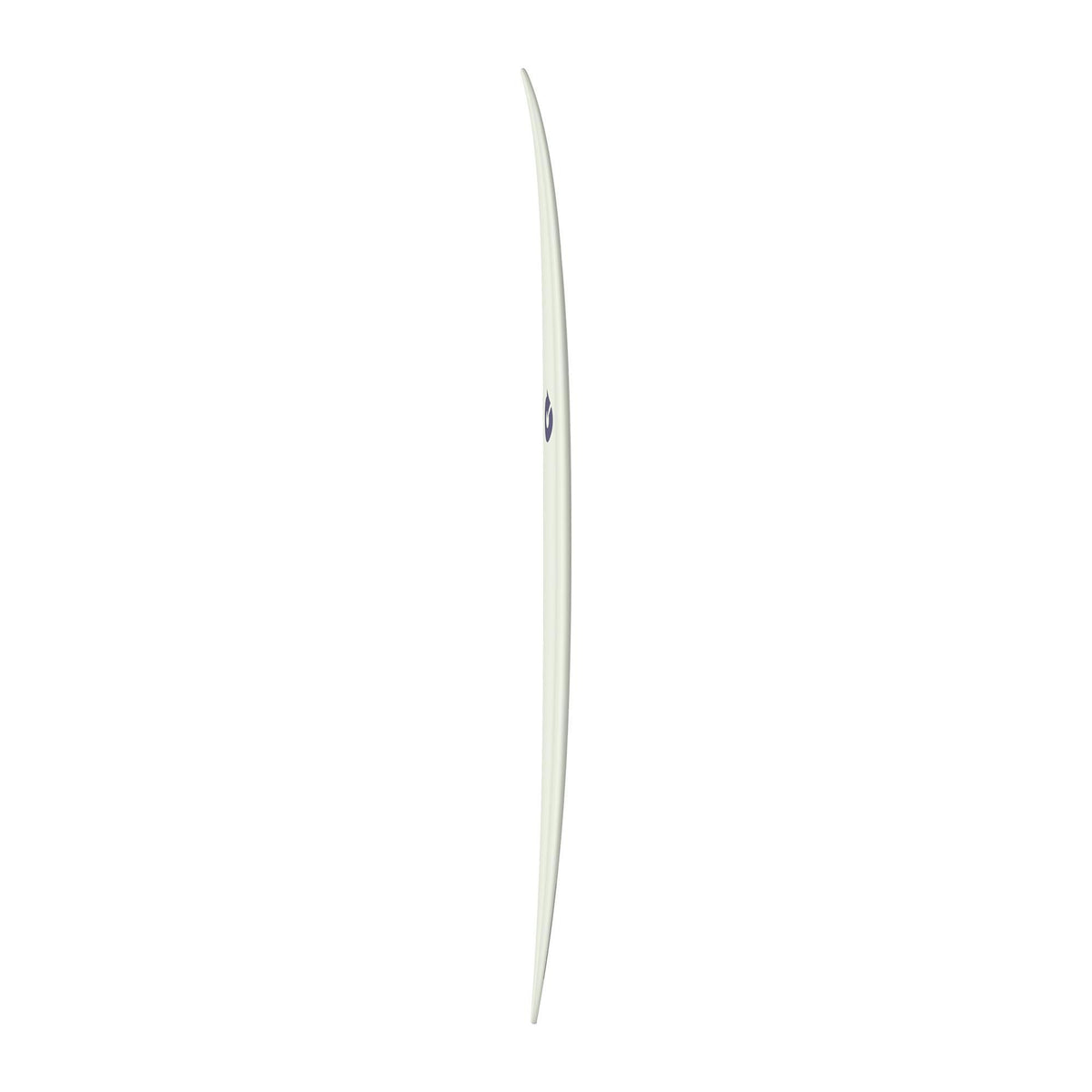 Torq TET Longboard in Creme, schlanke Surfboard-Form mit elegantem Profil, Ansicht von oben