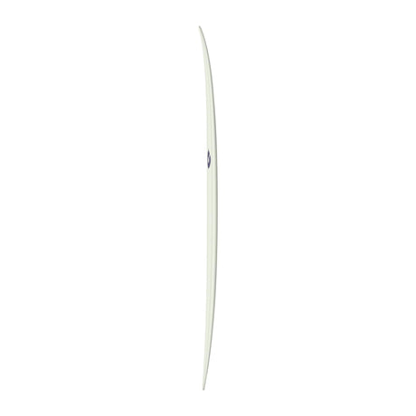 Torq TET Longboard in Creme, schlanke Surfboard-Form mit elegantem Profil, Ansicht von oben