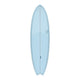 Torq TET MOD Fun & Fish Surfboard in hellblau, Draufsicht auf das komplette Board mit Fischform und Mittelfinne
