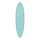 Torq TET MOD Fun Surfboard in Türkis, Draufsicht auf das komplette Board mit elliptischer Form
