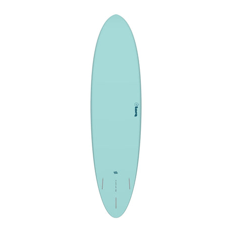 Torq TET MOD Fun Surfboard in Hellblau, Draufsicht auf das längliche Deck mit abgerundeter Form