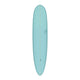 TORQ TET 24/7 Longboard Surfboard in Hellblau, Draufsicht auf das komplette Board mit Centerline und TORQ-Logo