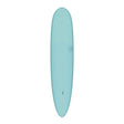 TORQ TET 24/7 Longboard Surfboard in Hellblau, Draufsicht auf das komplette Board mit Centerline und TORQ-Logo