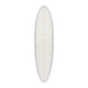 Torq TET MOD Fun & Fish Surfboard, Weiß mit grauem Rail, Draufsicht auf das längliche Kunstharz-Deck