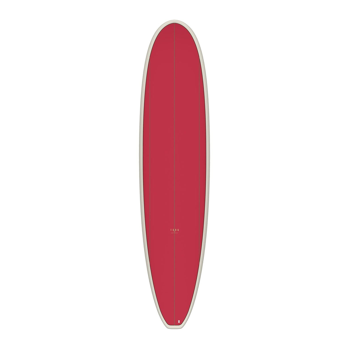 Torq TET Longboard in Rot mit weißer Kante, Draufsicht