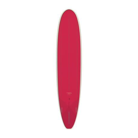 Torq TET Longboard in Rot, Draufsicht des klassischen Longboards mit gerundeten Kanten