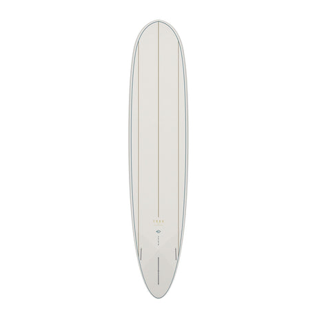 TORQ TET 24/7 Longboard Surfboard in Weiß, Draufsicht, mit Centerline und modernem Design