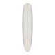 TORQ TET 24/7 Longboard Surfboard in Weiß mit grauer Kante, Draufsicht auf das komplette Board