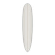 TORQ TET 24/7 Longboard Surfboard in Weiß mit grauer Kante, Draufsicht auf das komplette Board