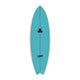 Channel Islands X-lite PodMod Surfboard, Türkis, Fischform, Draufsicht