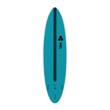 Channel Islands X-lite M23 Surfboard in Petrol, Draufsicht, Kunststoff mit schwarzem Stringer