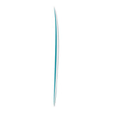 Channel Islands X-lite M23 Surfboard, Blaugrün, Seitenansicht, schlankes Design