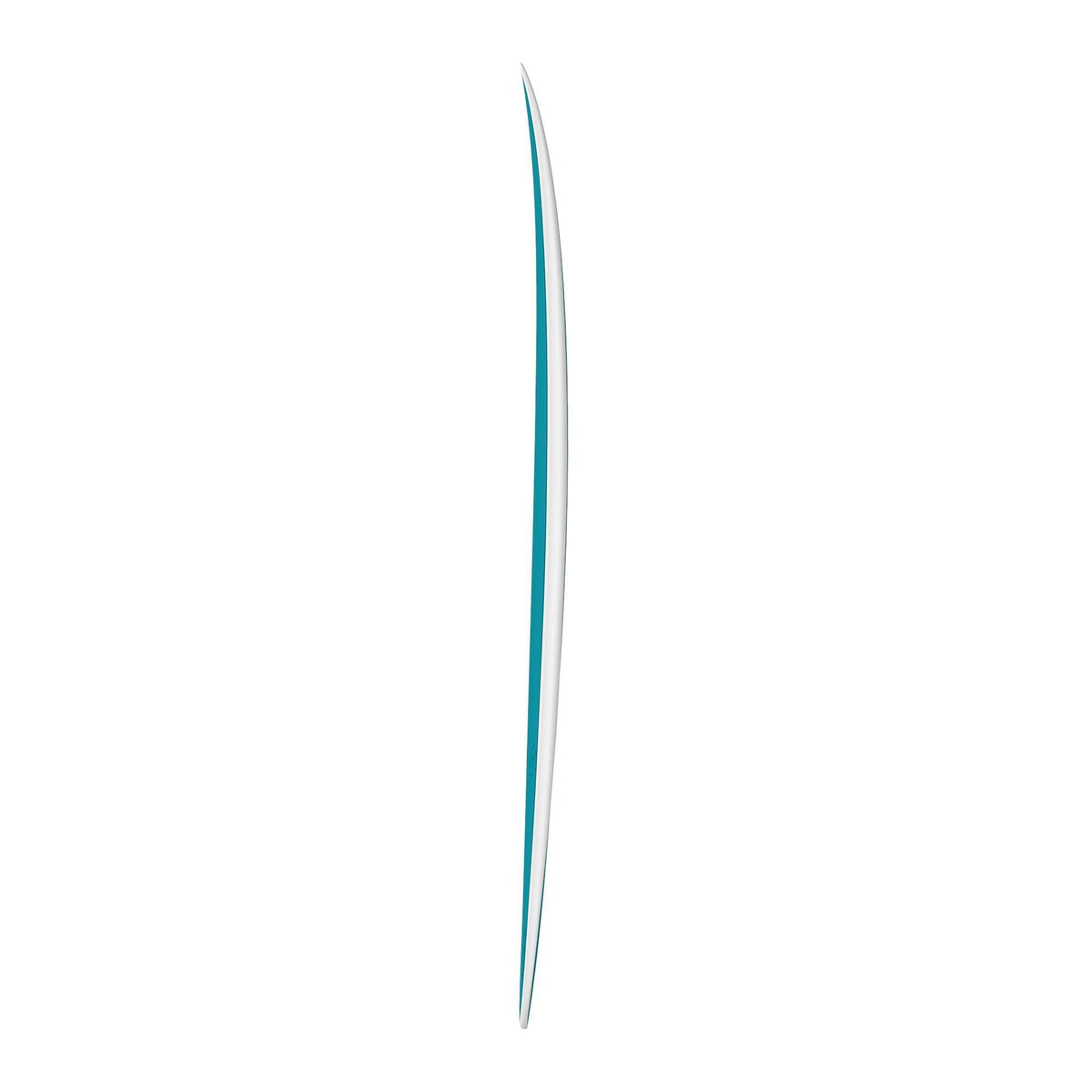 Channel Islands X-lite M23 Surfboard, Türkis, Seitenansicht