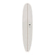 TORQ TET Delpero Classic Surfboard, cremeweiß, Frontansicht, längliches Design mit Mittelstrich und Logo