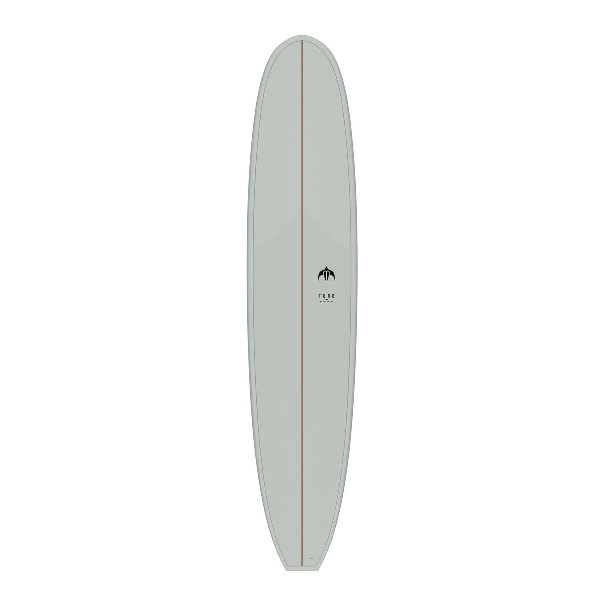 TORQ TET Delpero Classic Surfboard in Grau, Draufsicht, längliches Design mit Centerline