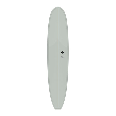 TORQ TET Delpero Classic Surfboard in Grau, Draufsicht, längliches Design mit Centerline