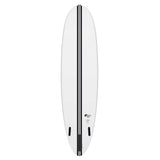 Torq TEC Delpero MPW Surfboard, weiß mit schwarzem Streifen, Draufsicht
