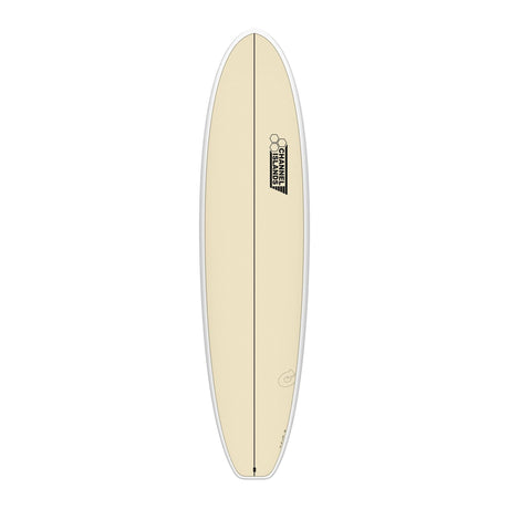 Channel Islands X-lite Chancho Surfboard, cremeweiß, Draufsicht, leichtes Design
