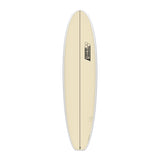 Channel Islands X-lite Chancho Surfboard, Creme, Vollansicht, ovales Design mit weißem Rail