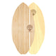 SkimOne Fiberwood Skimboard Lifeseed in Natur mit Holzstruktur, Draufsicht beider Seiten