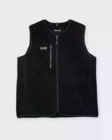 Dryrobe Thermo Weste schwarz mit Reißverschluss, Frontalansicht auf hellem Hintergrund