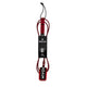 ROAM Surfboard Leash Comp 5 Fuß, burgundy rot, Neopren mit schwarzem Cuff, Frontalansicht