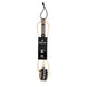 ROAM Surfboard Leash Comp 6 Fuß, cremefarben mit schwarzen Verbindungsteilen, Frontalansicht