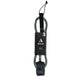ROAM Surfboard Leash PRO in Grau-Schwarz mit Neopren-Sleeve, Befestigungsbändern und Fußmanschette, Frontalansicht