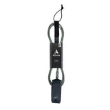 ROAM Surfboard Leash PRO, schwarz, Neopren und Polyurethan, mit Befestigungsschlaufe und Fußmanschette, Frontansicht