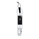 ROAM Surfboard Leash PRO Knie in Weiß, Knieleine mit schwarzem Cuff und Verbindungssystem, Frontalansicht