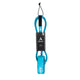 ROAM Surfboard Leash PRO Knie in Blau-Schwarz mit Cord und Manschette, Frontalansicht