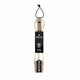Roam Surfboard Leash Premium, 7 Fuß, beige Neopren mit schwarzen Manschetten und Loop-Verschlüssen, Frontalansicht