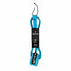 Roam Surfboard Leash Premium 7 Zoll in Blau und Schwarz mit Neopren-Manschetten, Frontalansicht