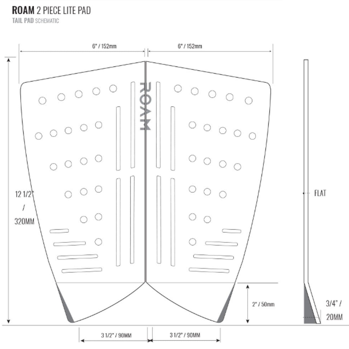 Roam Footpad Deck Lite Traction Pad 2-tlg