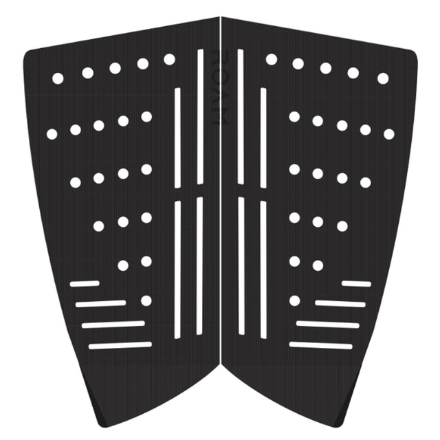 Roam Footpad Deck Lite Traction Pad schwarz 2-teilig mit Noppen und Rillen, Draufsicht