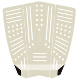 Roam Footpad Deck Lite Traction Pad 3-teilig, beige mit weißem Linienmuster, Draufsicht