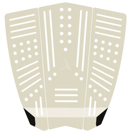 Roam Footpad Deck Lite Traction Pad 3-teilig, beige mit weißem Linienmuster, Draufsicht