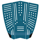 Roam Footpad Deck Lite Traction Pad 3-tlg in Petrol mit weißen Noppen und Rillen, dreiteilige Ansicht von oben