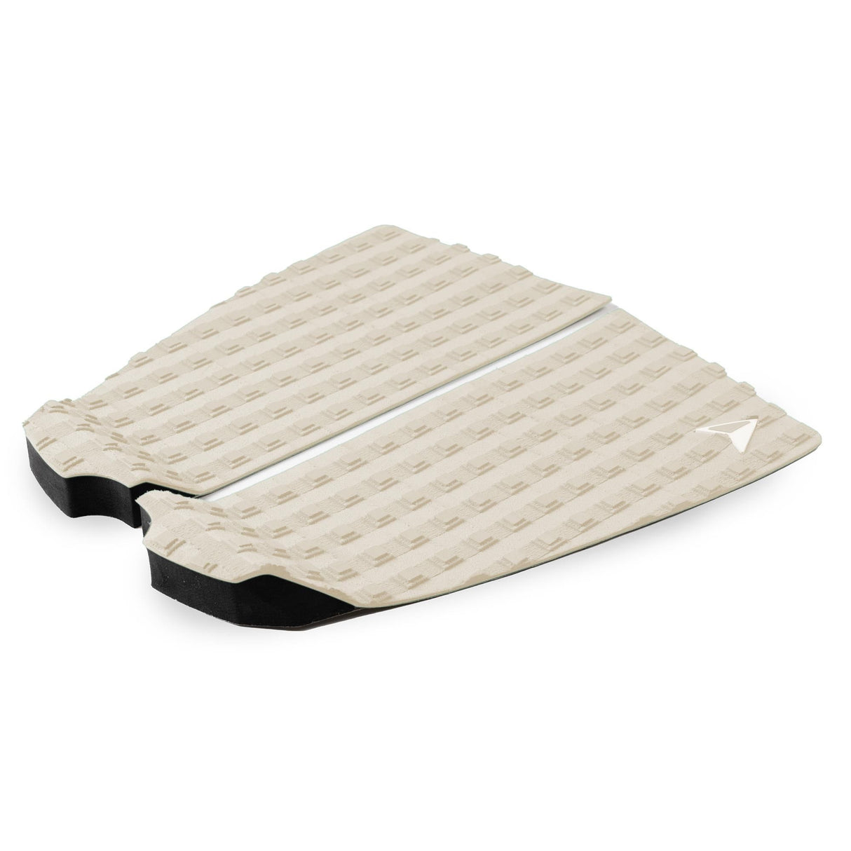 Roam Footpad Deck Grip Traction Pad 2-teilig, creme mit schwarzen Riemen, strukturierte Oberfläche