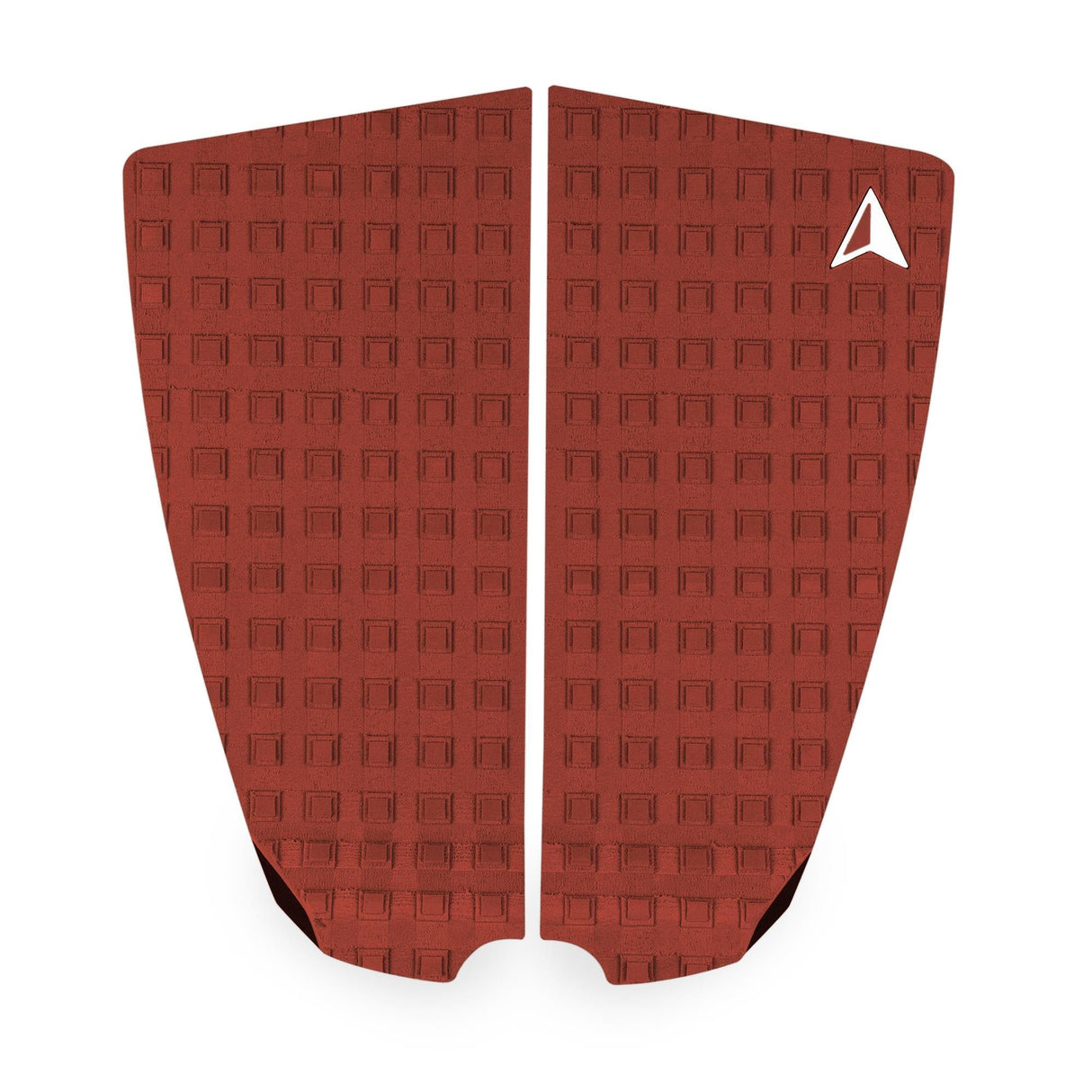 Roam Footpad Deck Grip Traction Pad 2-tlg in Rot mit strukturiertem Muster, zweiteilig, Draufsicht
