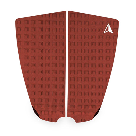 Roam Footpad Deck Grip Traction Pad 2-tlg in Rot mit strukturiertem Muster, zweiteilig, Draufsicht