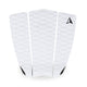 Roam Footpad Deck Grip Traction Pad 3-tlg weiß mit schwarzen Akzenten, strukturierte Oberfläche, Frontansicht