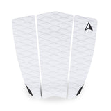 Roam Footpad Deck Grip Traction Pad 3-tlg weiß mit schwarzen Akzenten, strukturierte Oberfläche, Frontansicht