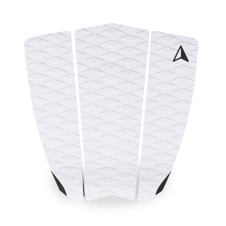 Roam Footpad Deck Grip Traction Pad 3-tlg weiß mit schwarzen Akzenten, strukturierte Oberfläche, Frontansicht