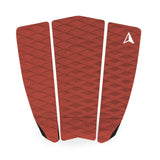 Roam Footpad Deck Grip Traction Pad 3-teilig, rot, strukturiertes Griptape, dreiteiliges Set, Draufsicht